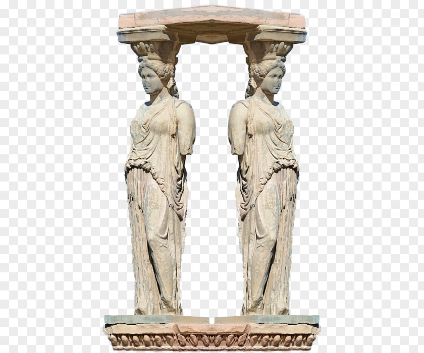Mirrored Statue Classical Sculpture Ancient Greece Carving History PNG