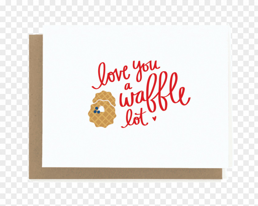 Breakfast Waffle Greeting & Note Cards Love Friendship PNG