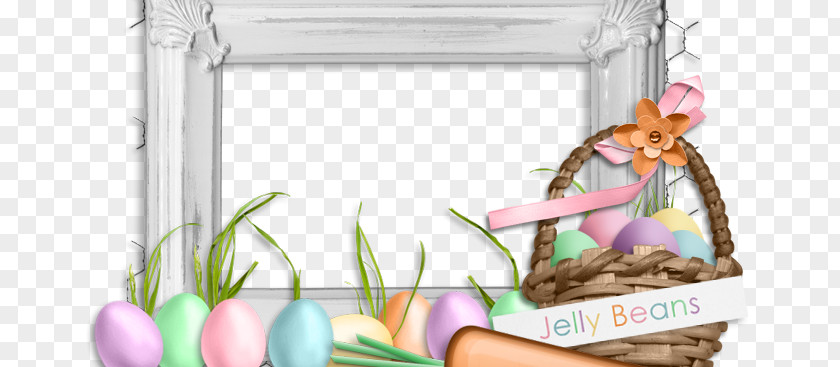 CLUSTER FRAME Easter Bunny Picture Frames Egg Clip Art PNG