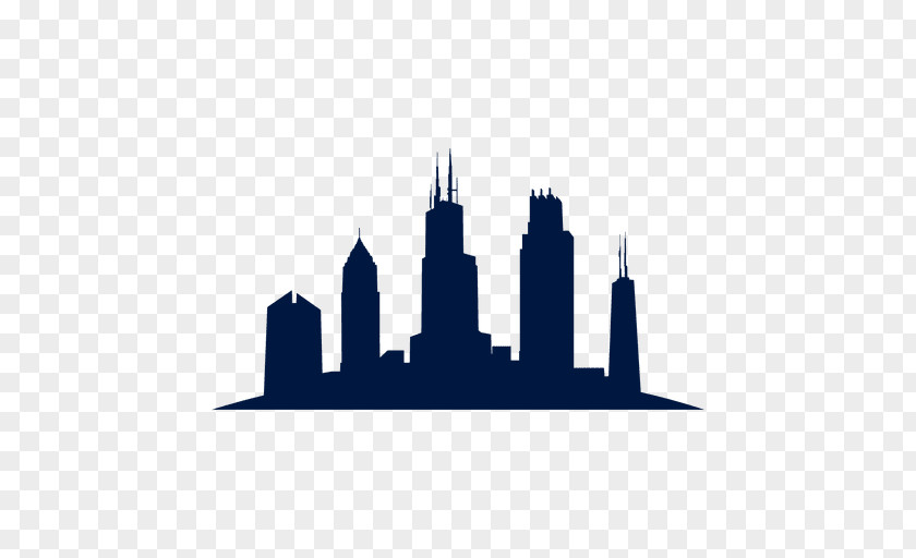 City Silhouette Chicago Skyline PNG
