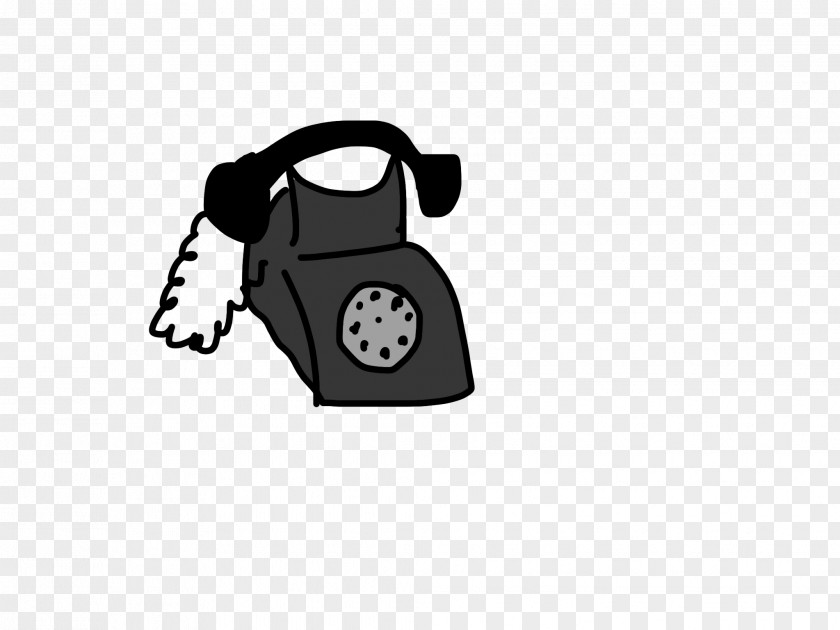 Hand-painted Telephone Handset Drawing PNG