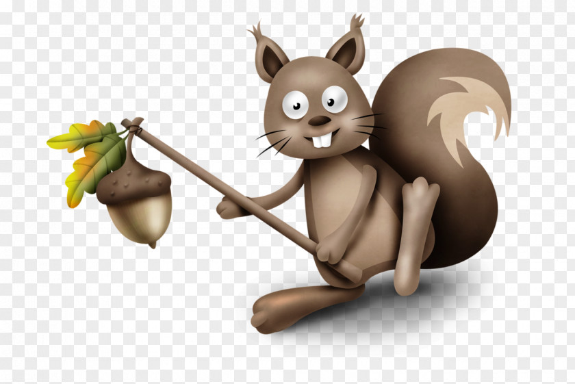 Squirrel Tree Cartoon Drawing PNG