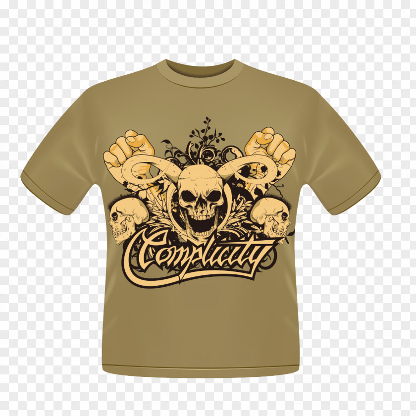 T-shirt Design Skull Head Skeleton Element Designer Graphic PNG