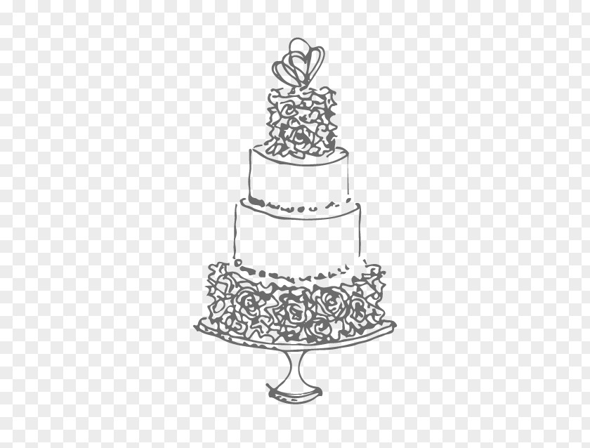 Wedding Cake Bakery Line Art Drawing PNG
