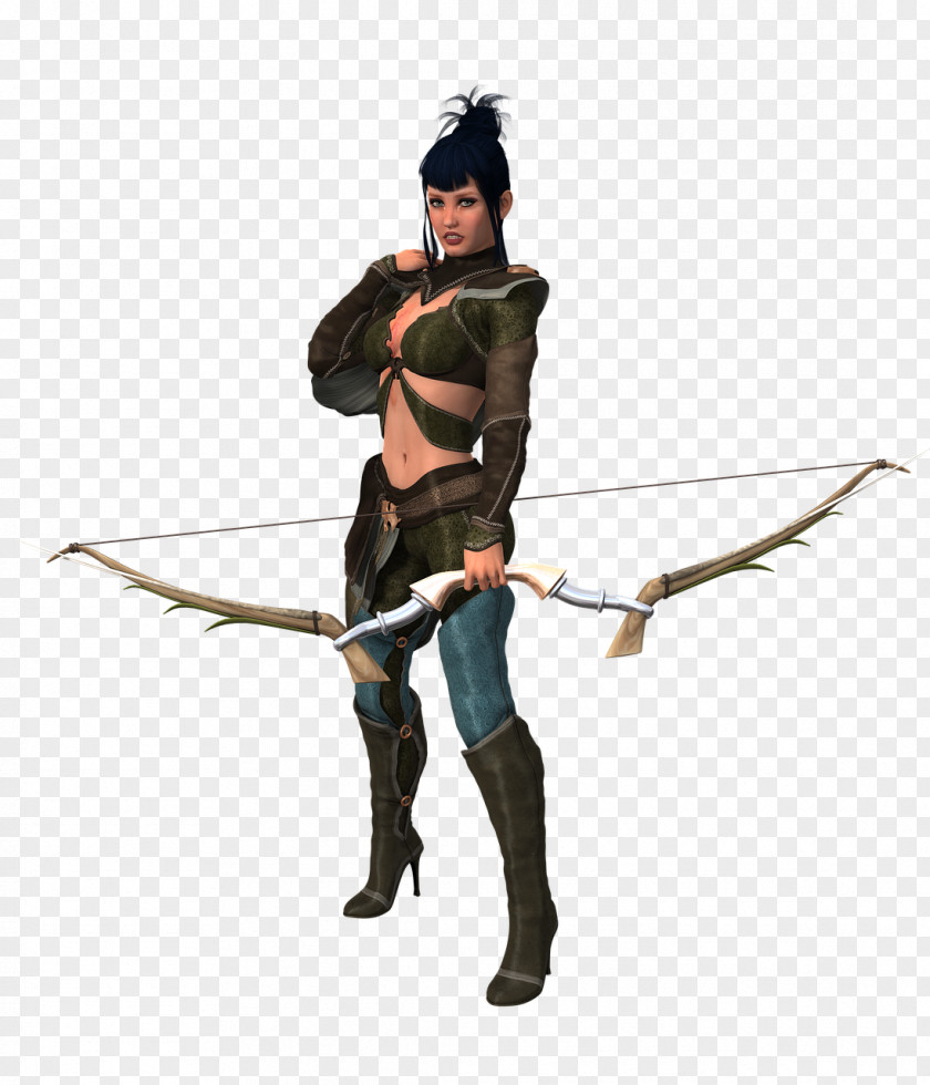 Archery Target Bow And Arrow Female PNG