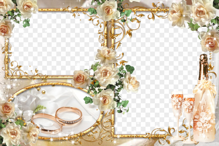 Wedding Elements Invitation Picture Frame PNG