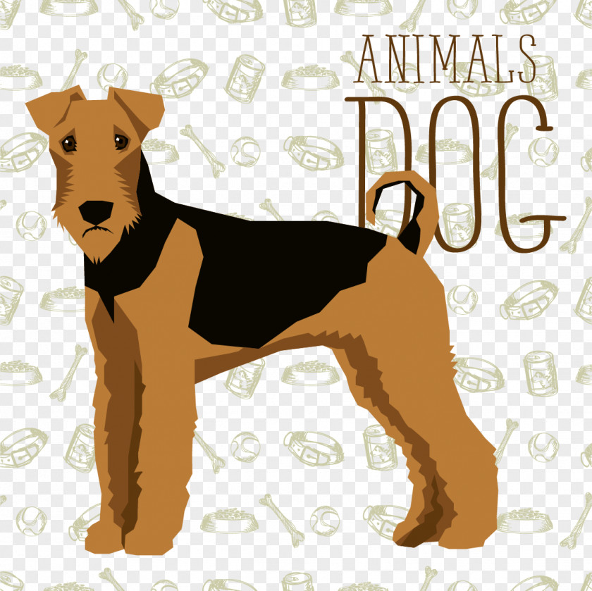 Decorative Pet Dog Germany Airedale Terrier Puppy Clip Art PNG