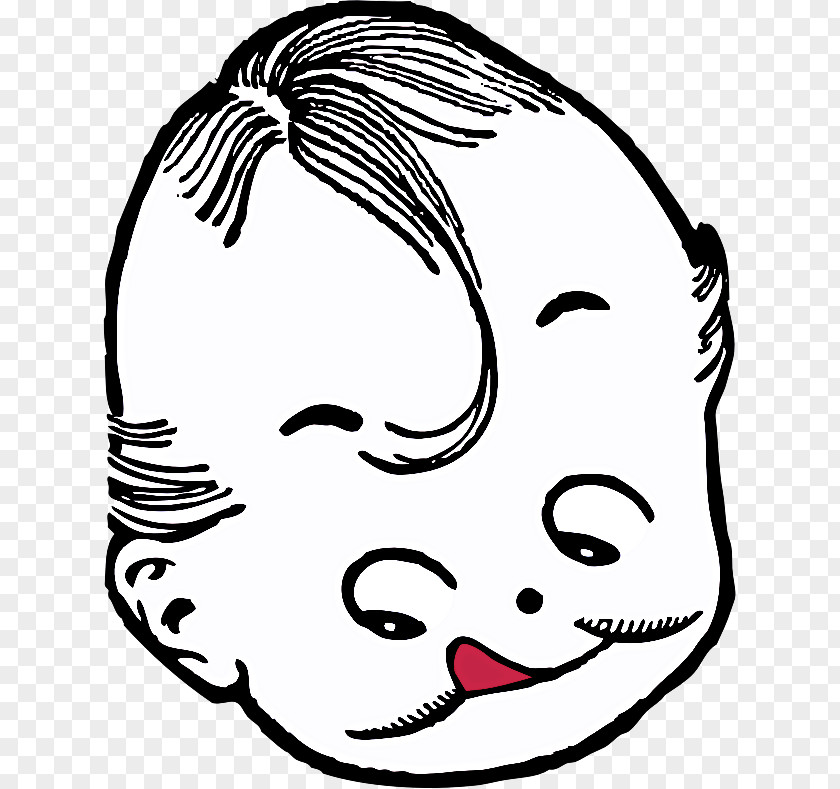 Forehead Hairstyle Face Hair Line Art Nose White PNG