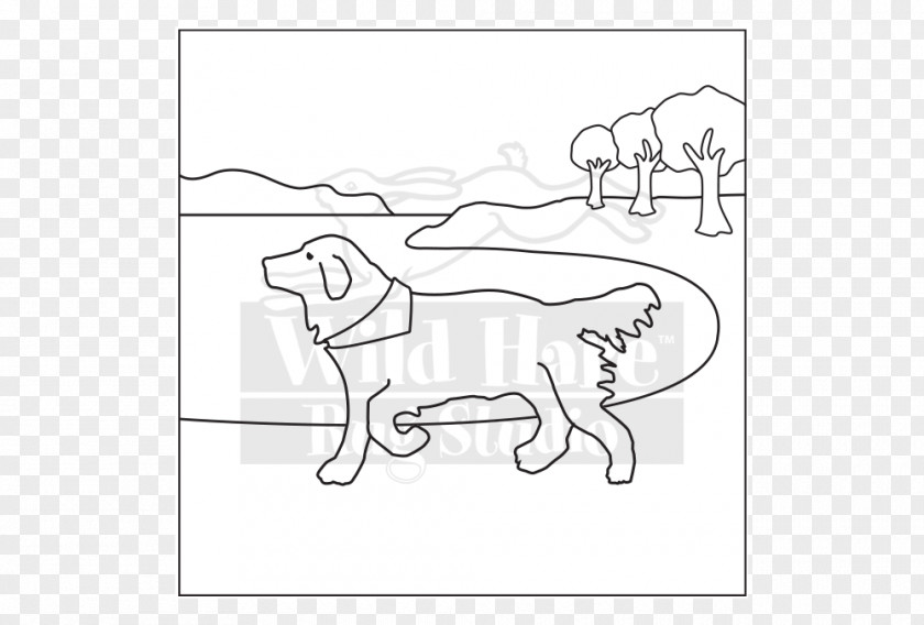 Golden Pattern Drawing Dog Art Punch Needle Rug Hooking PNG