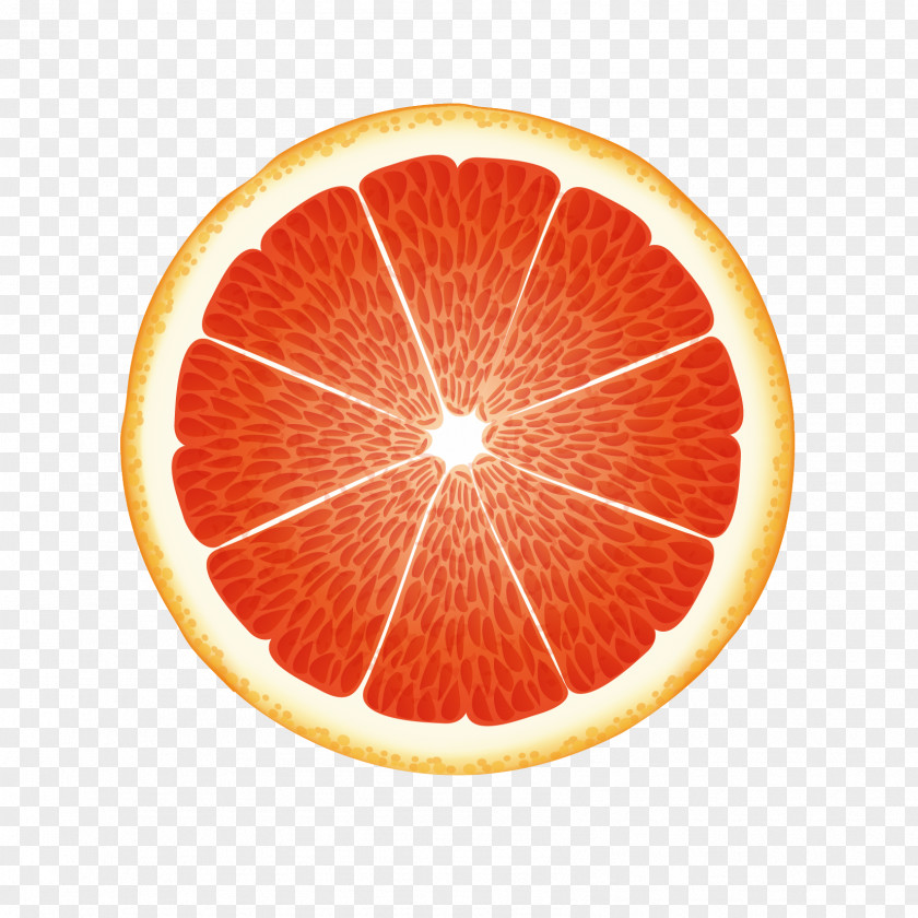 Cartoon Half Grapefruit Orange PNG
