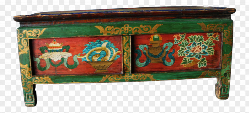 Hand Painted Chinese Painting Antique Buffets & Sideboards PNG