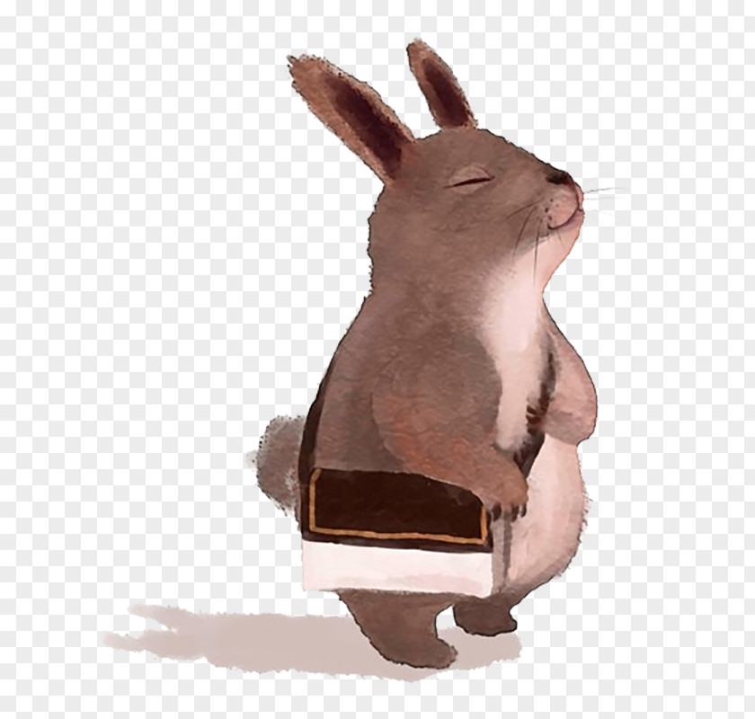 Hand Drawn Cute Hamster Watercolor Painting Rabbit PNG