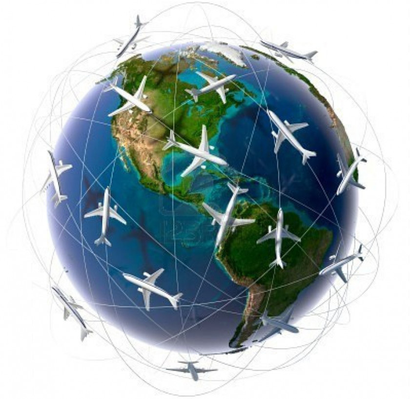 Travel Flight Airplane Globe Aircraft Air PNG