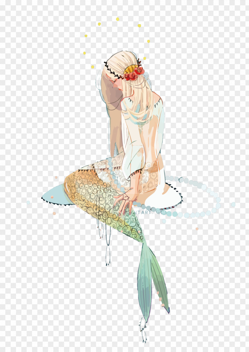 Vector Mermaid Illustration PNG