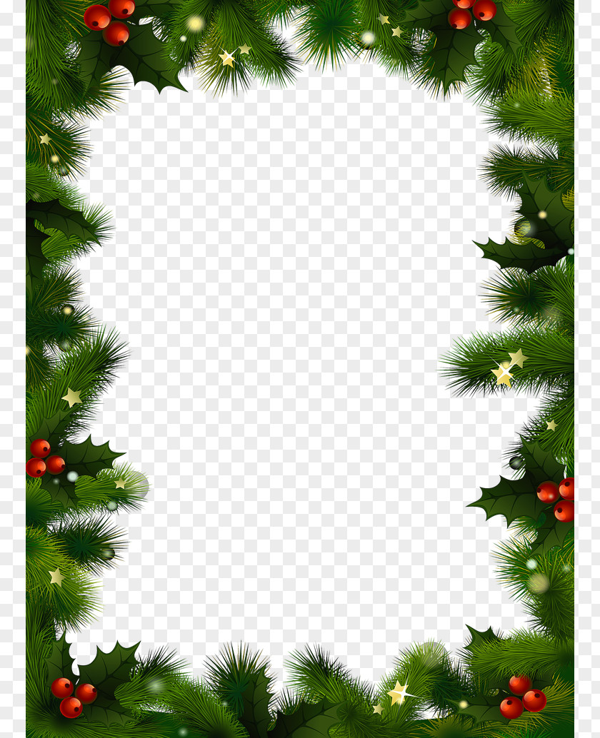 Christmas Border Photo Decoration Santa Claus Clip Art PNG