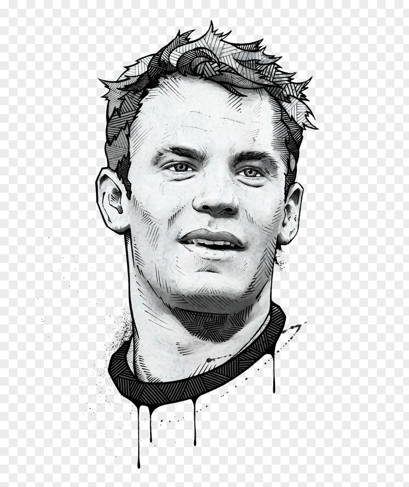 Manuel Nuer Drawing Portrait Behance Sketch PNG