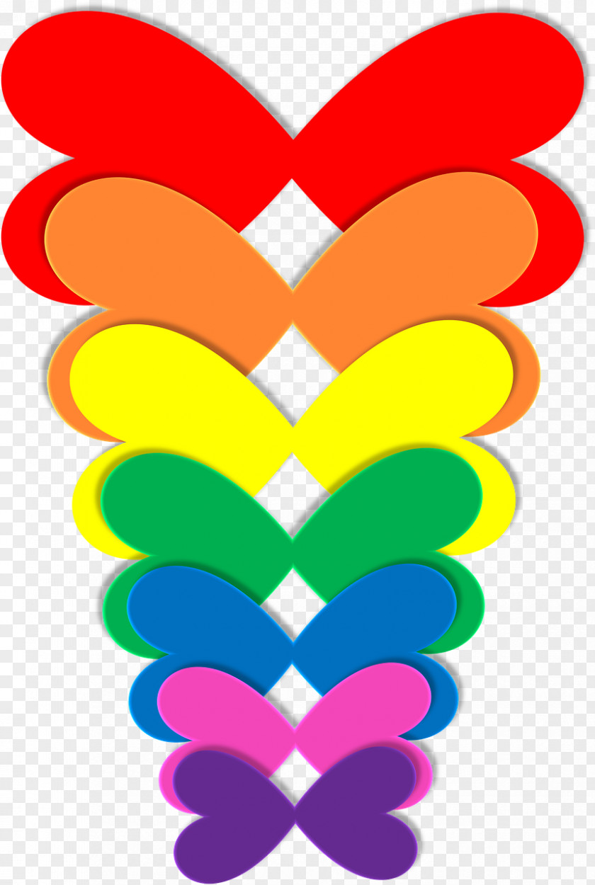 Butterfly Rainbow Color Clip Art PNG