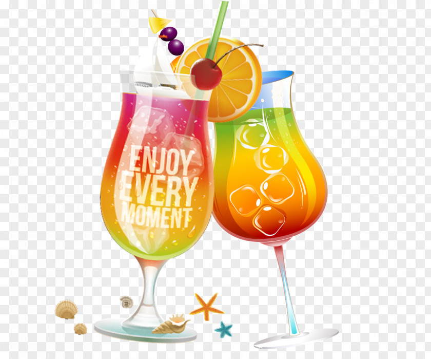 Cartoon Juice Orange Wine Cocktail Drink PNG