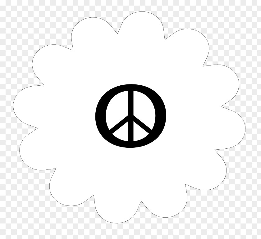 Flower Tattoos Black And White Peace Symbols Brand Circle Area PNG