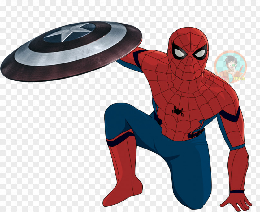 Man Drawing Spider-Man Captain America Clint Barton Line Art PNG