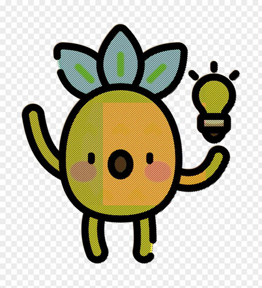 Pineapple Character Icon Idea PNG