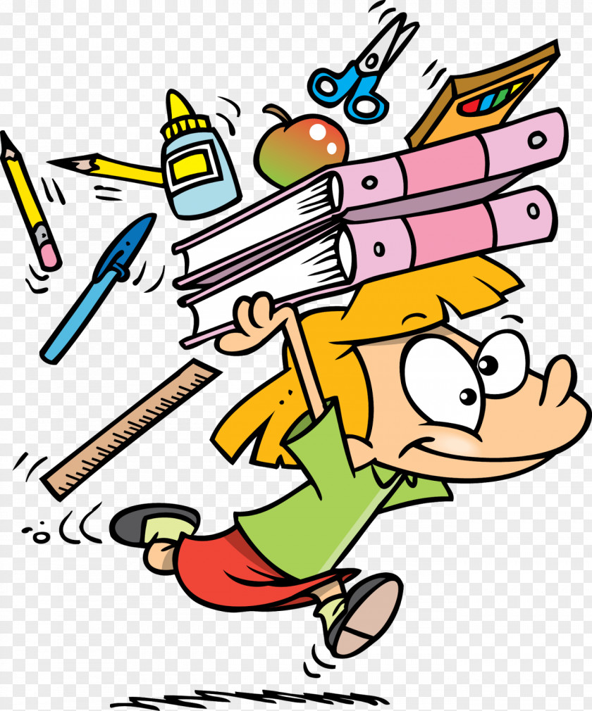 School Supplies Cartoon Clip Art PNG