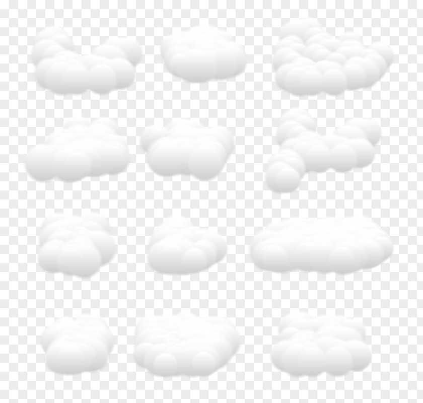 Vector Cloud Of Cotton White Black Sky Font PNG