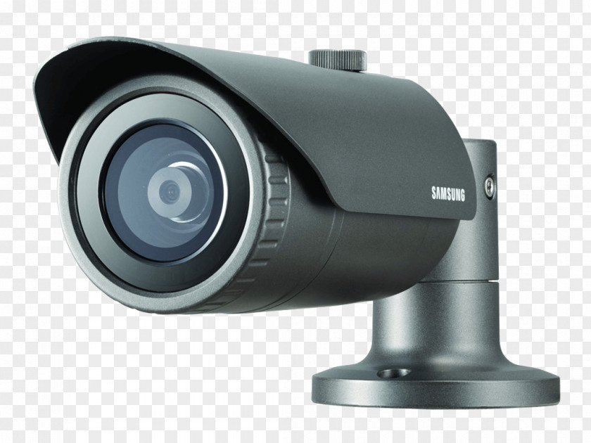 Camera Hanwha Techwin WiseNet Q 4MP Network Outdoor Bullet With 6mm Fixed Lens Night Vision QNO IP Aerospace Closed-circuit Television PNG