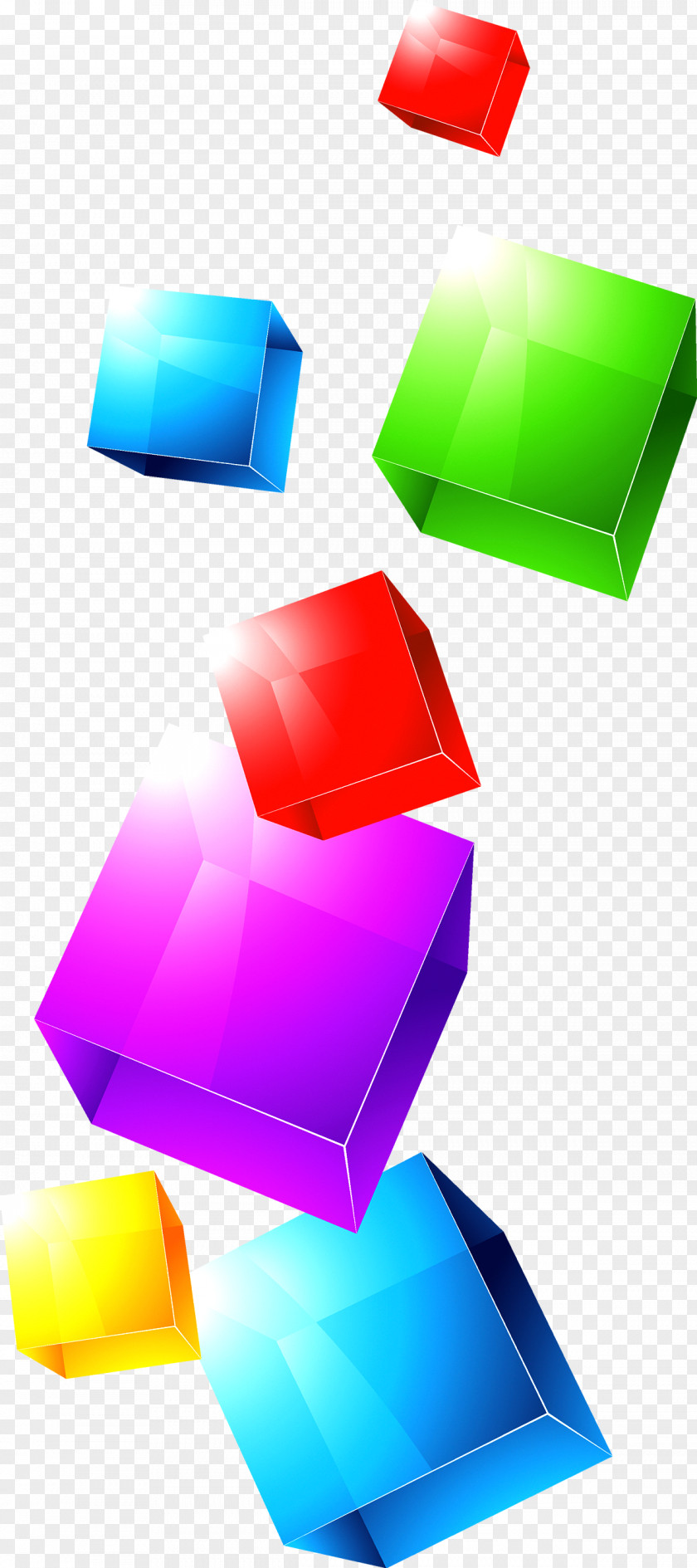 Colorful Cube PNG