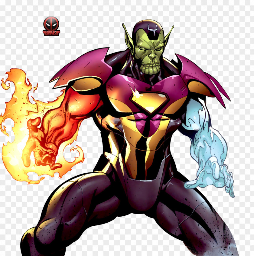 Dc Comics Super-Skrull Human Torch Sunspot Fantastic Four PNG