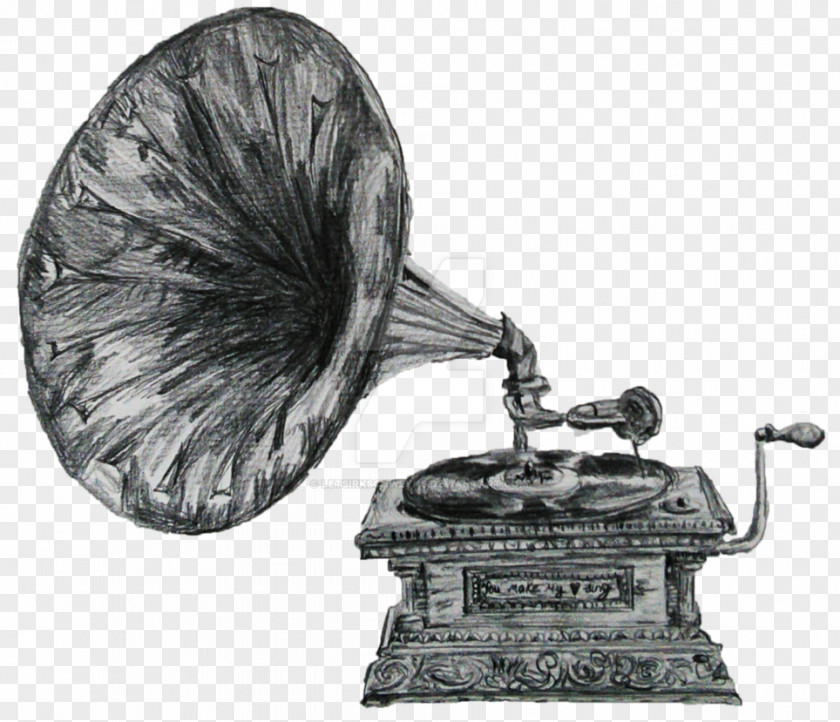Gramophone YouTube Black And White Monochrome Photography Art PNG