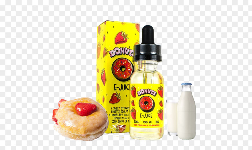 Strawberry Jam Donuts Juice Flavor Milk Electronic Cigarette Aerosol And Liquid PNG