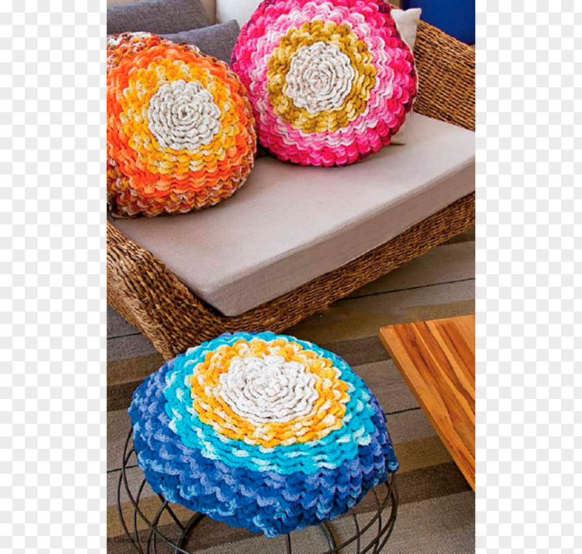Barroco Crochet Throw Pillows Textile Cushion Knitting PNG