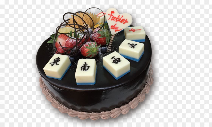 Chocolate Cake Mahjong Birthday Torte PNG