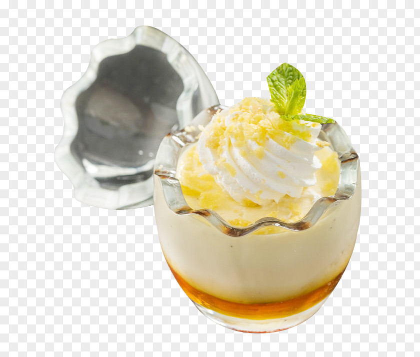 Milk White Ice Cream Parfait PNG