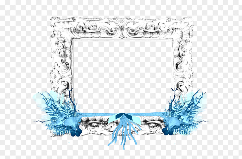 Winter Cobalt Blue Turquoise Picture Frames Body Jewellery PNG