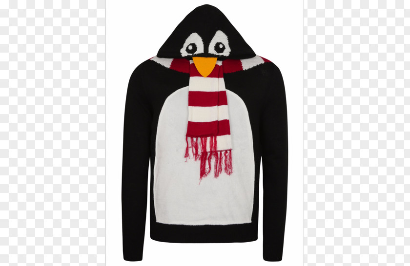 Christmas Jumper Penguin Sweater Hood PNG