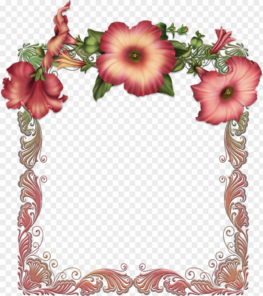 Design Picture Frames Molding Flower PNG