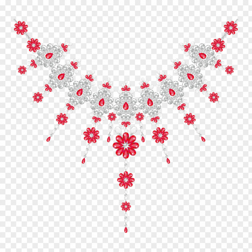 Diamond Necklace Earring Jewellery PNG