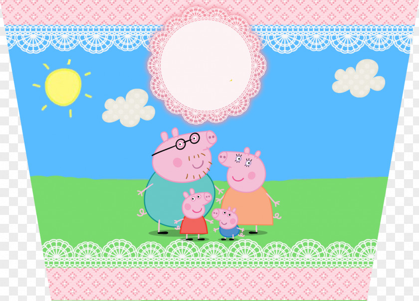 PEPPA PIG Daddy Pig Mummy Party Paper Convite PNG