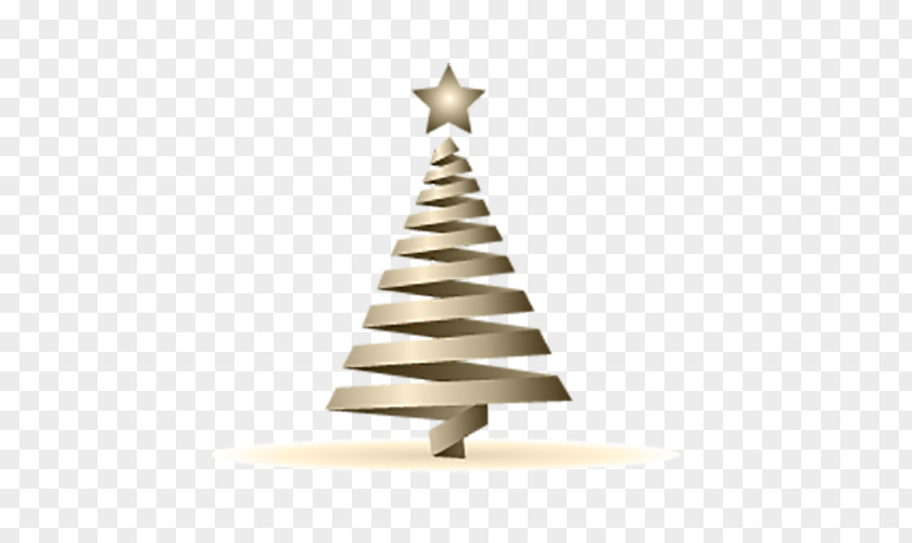 Ribbon Triangle Trees Christmas Tree Icon PNG