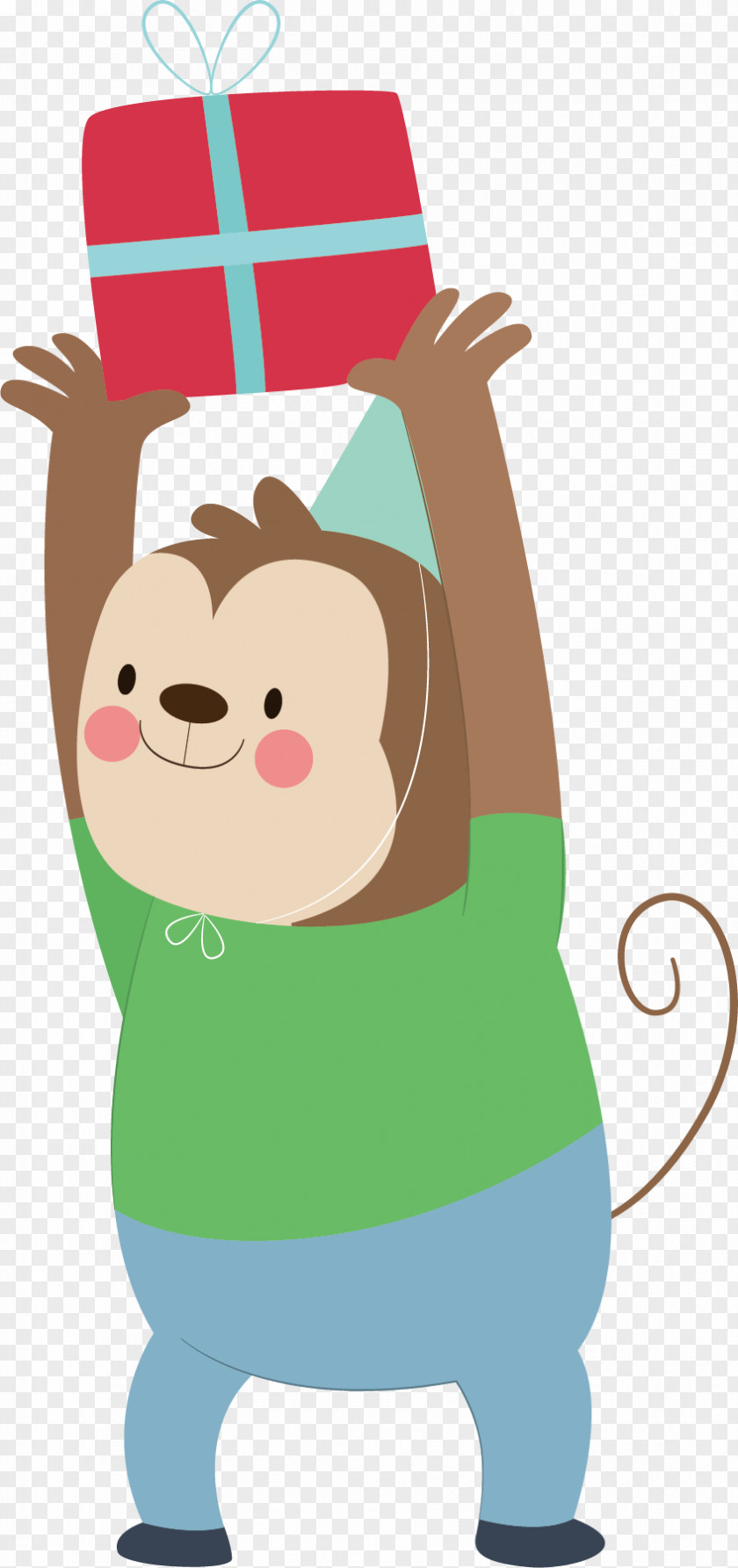 Cartoon Monkey Vector Clip Art PNG