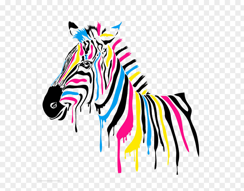 Painted Animal Horse Printing Zebra Wall Decal Painting Decorative Arts PNG
