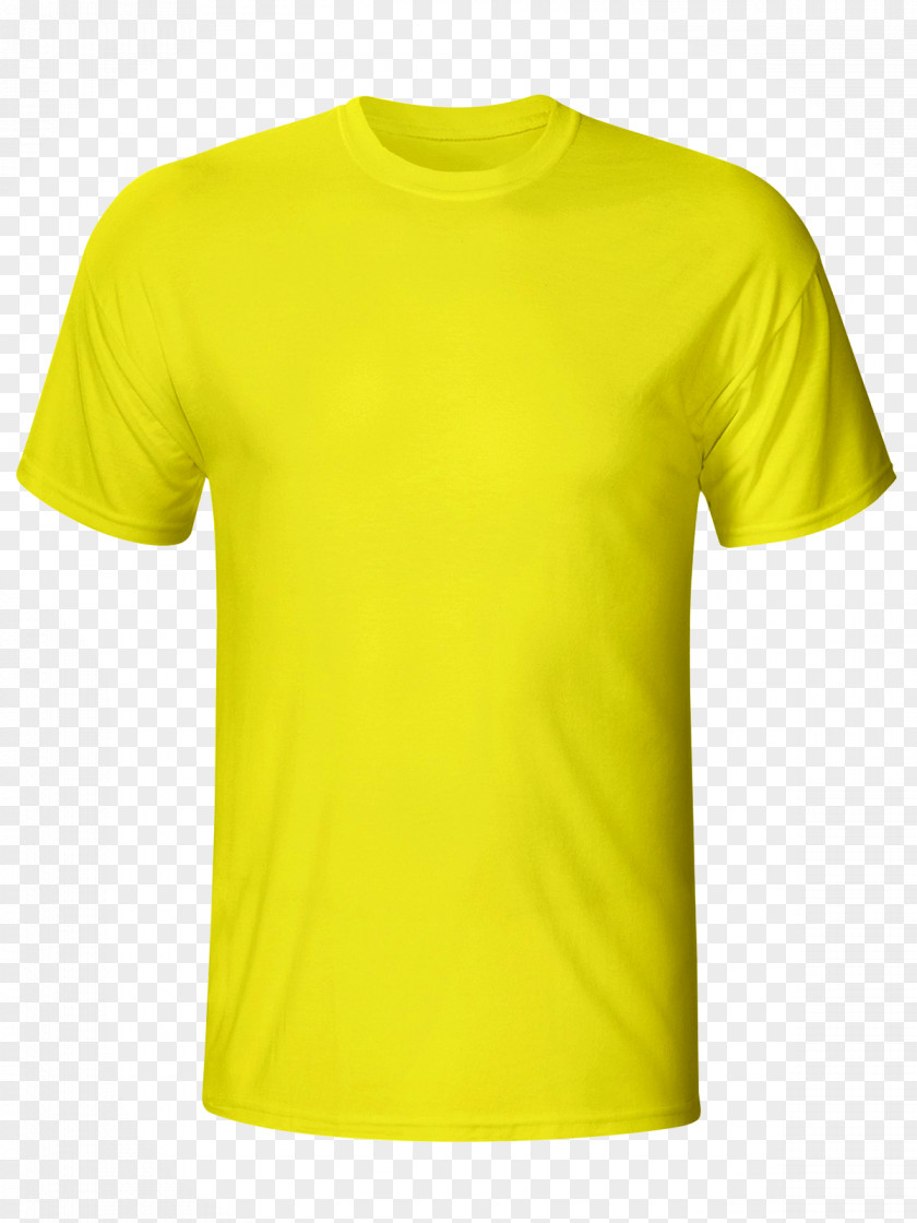 Shiny Yellow T-shirt Polo Shirt Sleeve Sportswear Clothing PNG
