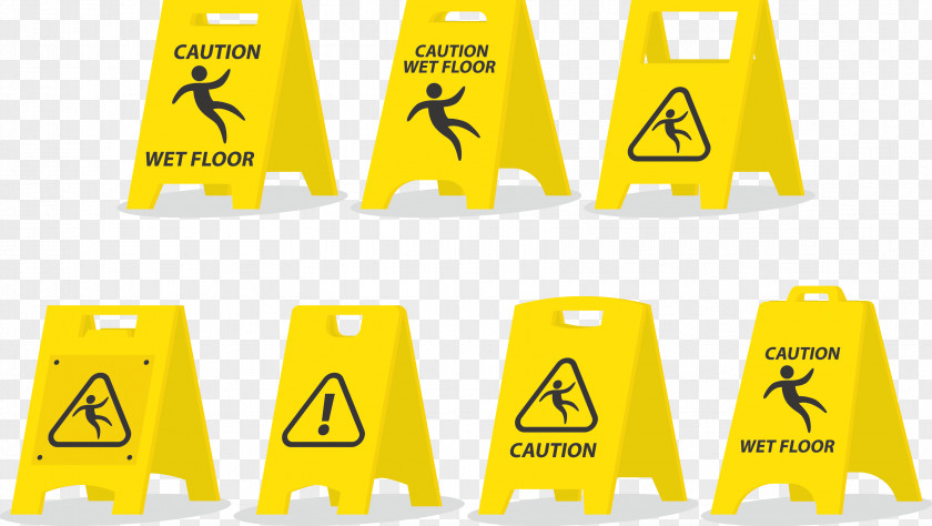 Various Styles Of Warning Signs Wet Floor Sign Pictogram Business PNG