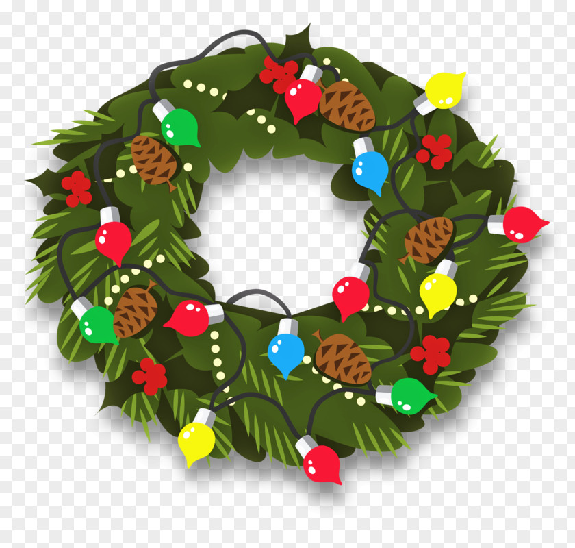 Christmas Wreath Decoration Ornament Santa Claus Holiday PresenterMedia PNG