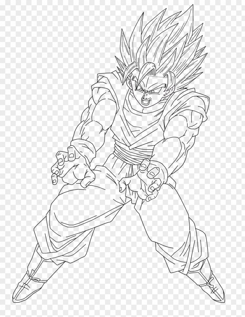 Goku Line Art Gohan Super Saiya Sketch PNG