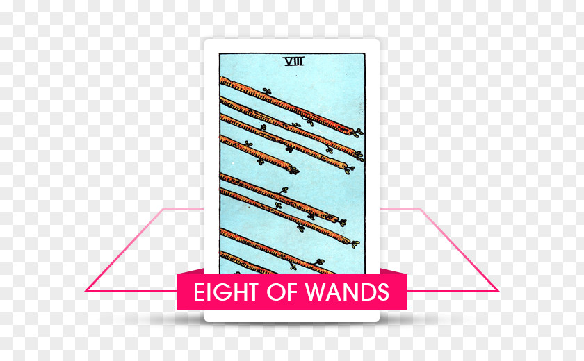 Tarot Suit Of Wands Eight Divination Astrology PNG