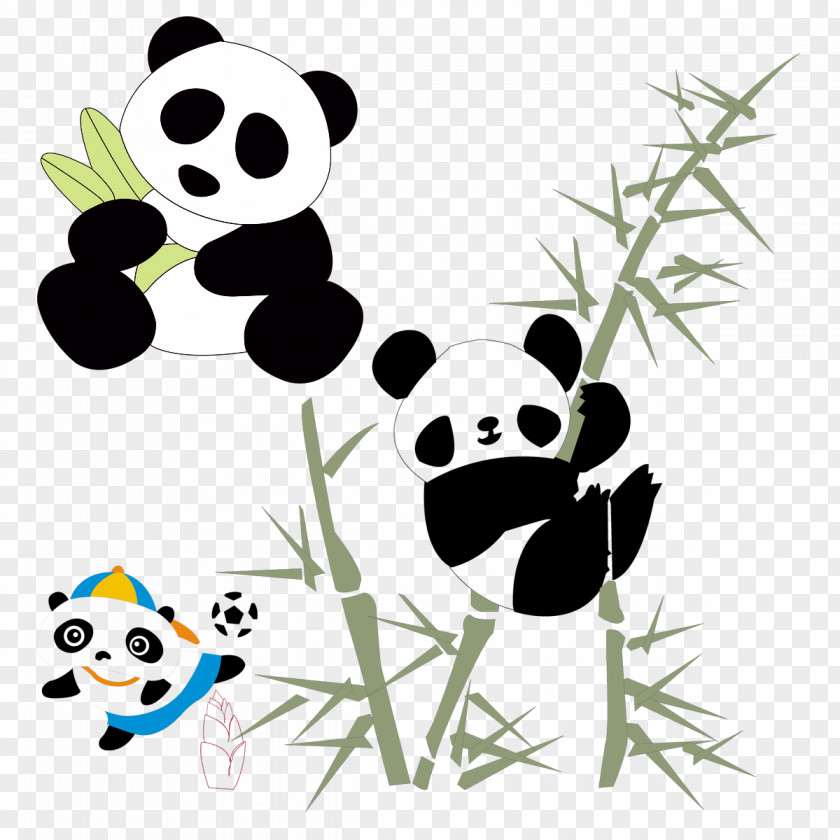 Cute Panda Giant Red Cuteness Cartoon PNG
