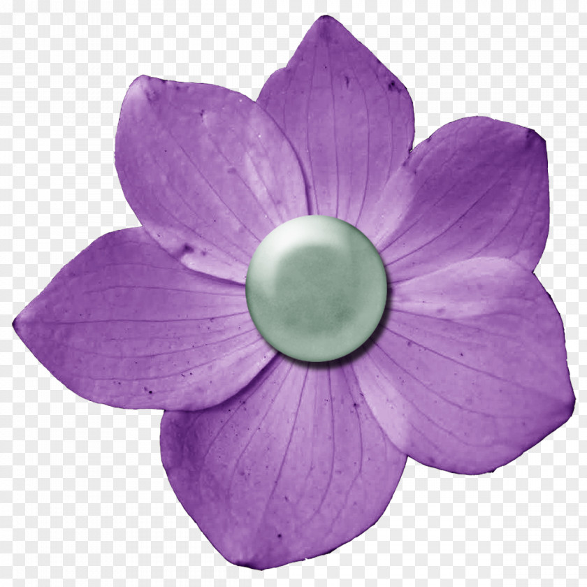 Dark Purple Flower Digital Scrapbooking PNG